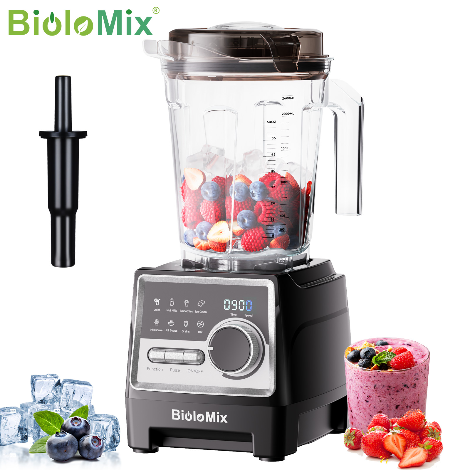 Baby Food Maker Blender - BioloMix 1500W Professional Blender With 2.6L