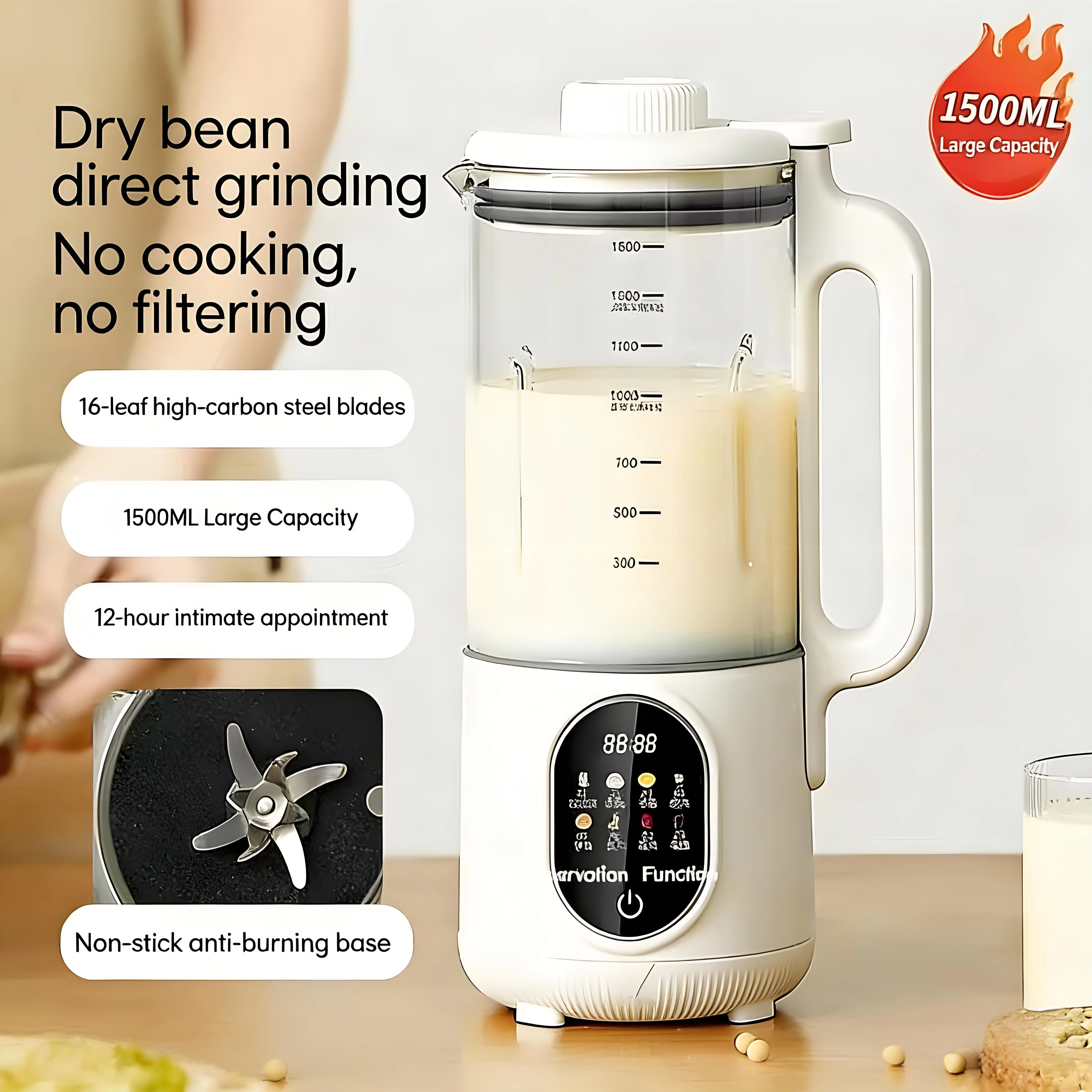 Baby Food Maker Blender - 2-in-1 Multifunctional Soymilk Maker & Blender