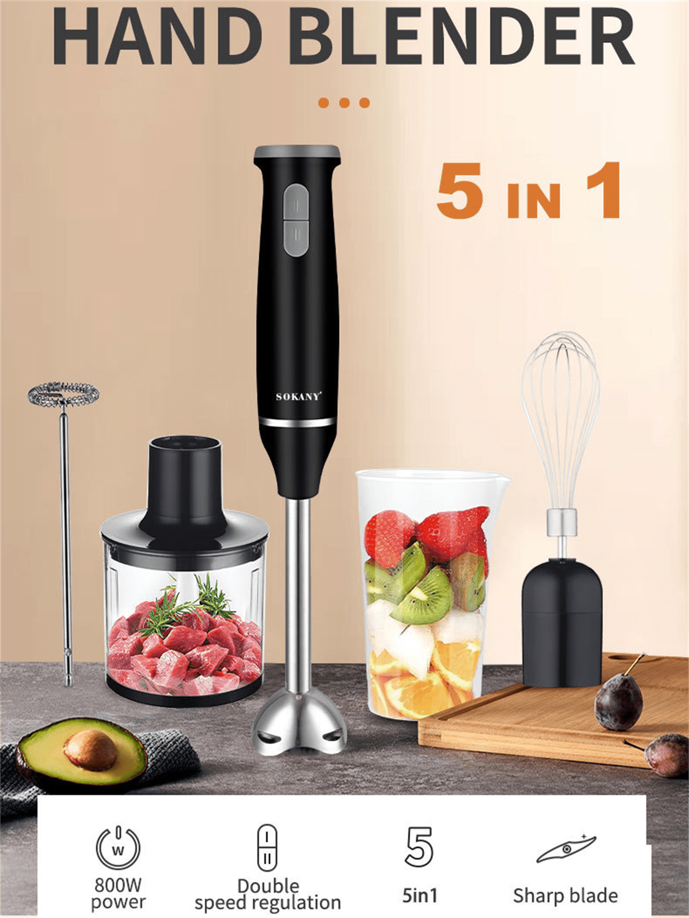 SOKANY 1714 Immersion Hand Ble - Baby Food Maker Blender incelemesi ve fiyatı