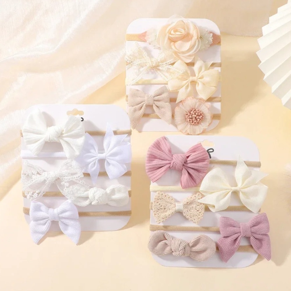 5Pcs Baby Flower Lace Bow Head - Baby Products Set incelemesi ve fiyatı
