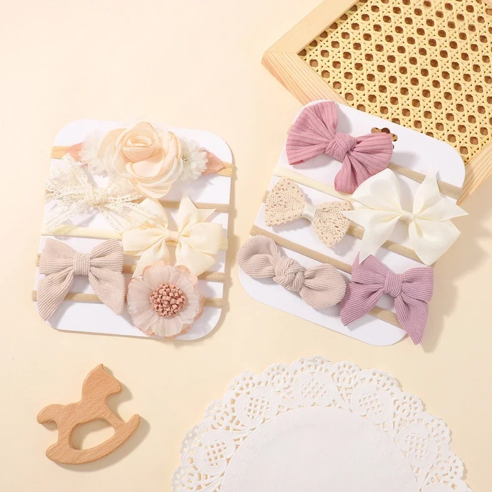 5Pcs Baby Flower Lace Bow Head - Baby Products Set incelemesi ve fiyatı