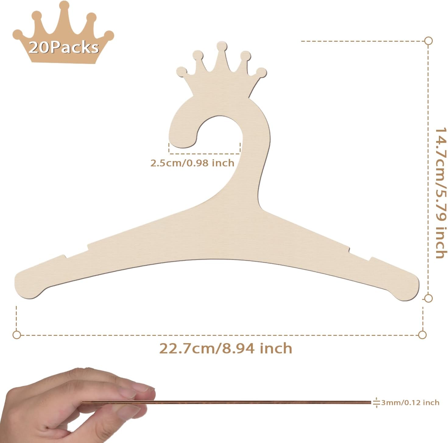 Wooden Baby Hangers 9 Inch, Cu - Baby Products Newborn incelemesi ve fiyatı