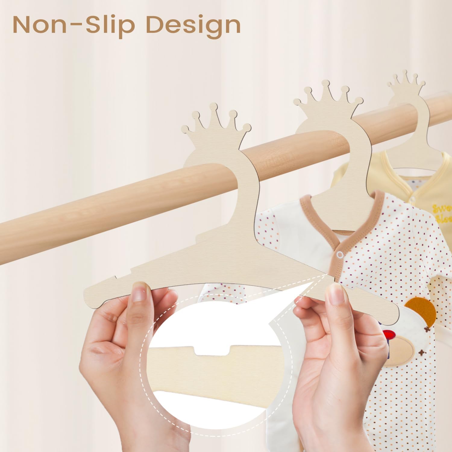 Wooden Baby Hangers 9 Inch, Cu - Baby Products Newborn incelemesi ve fiyatı